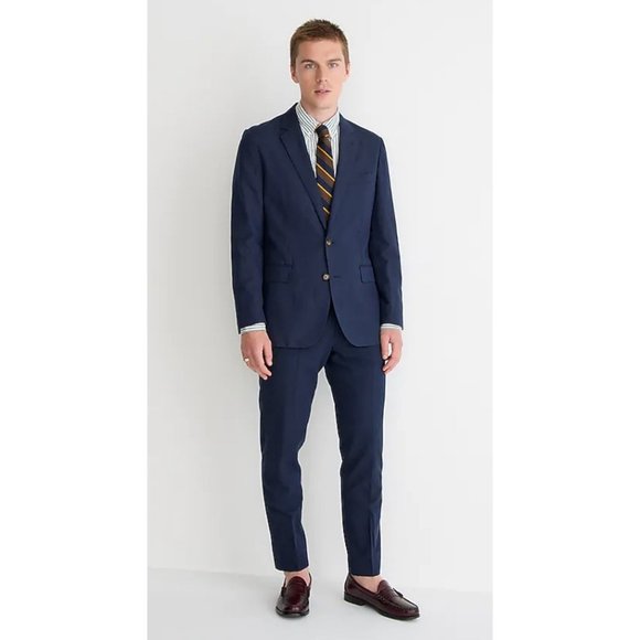 J.Crew $248 Ludlow Slim Fit Unstructured Suit Jacket Cotton Linen 42R AU428 - Picture 2 of 11